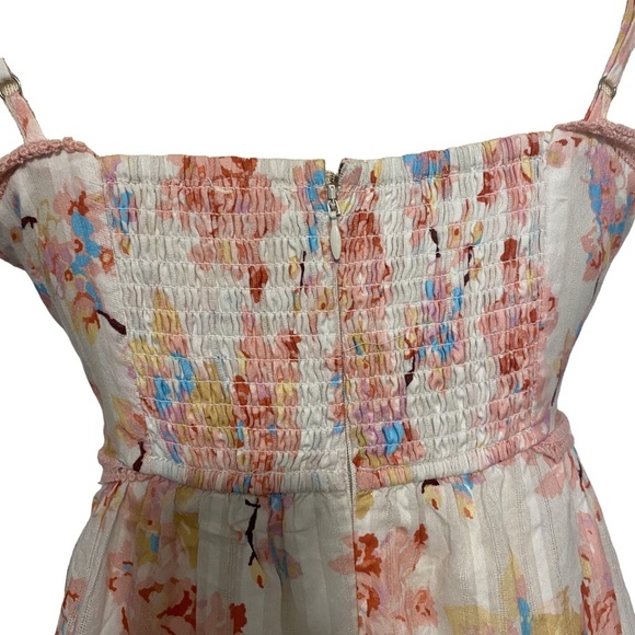 NWT CAROLINE CONSTAS Floral Tiered Ruffled BabyDoll Designer Cotton Maxi Dress M - Picture 6 of 12